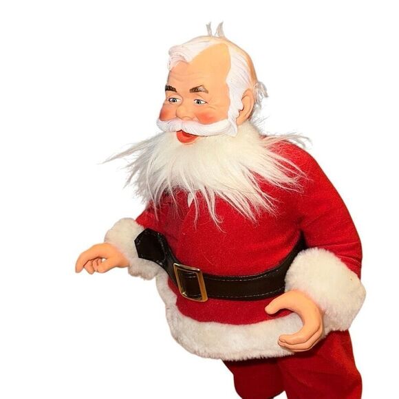 Vintage 1984 Coca Cola Santa Stuffed Plush Doll w/ Brown Boots - Picture 3 of 10